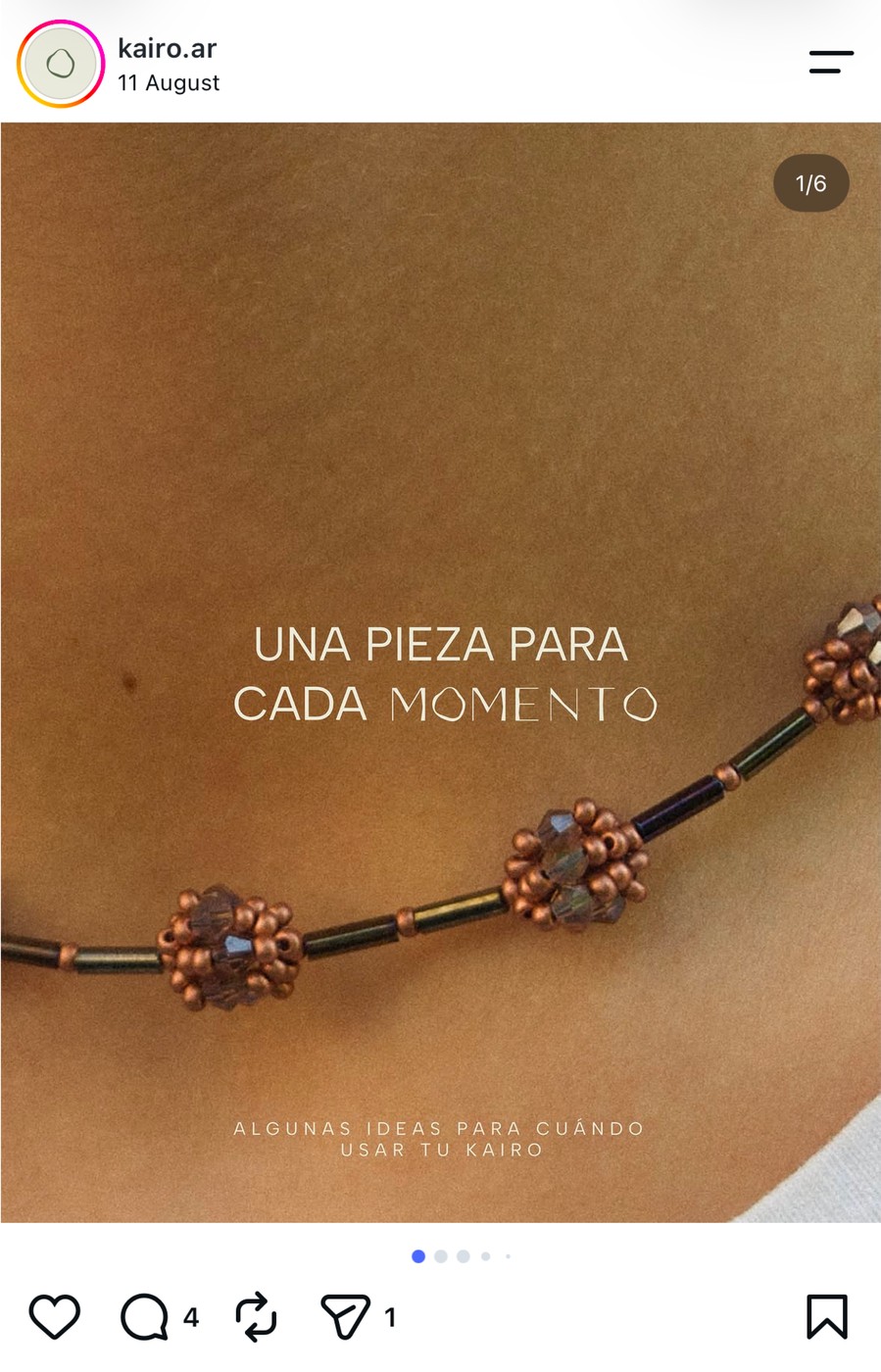 Kairo Instagram post, jewelry styling ideas